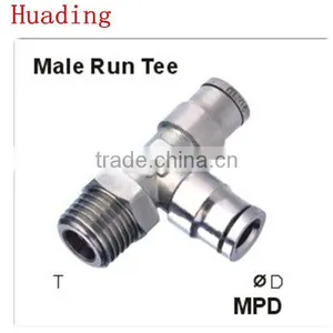 Quick Connect Fitting , Male Run Tee Air Fitting , Quick Pneumatic Fitting thumbnail-1