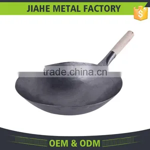 Cookware Supplier Hand Hammered Carbon Steel Non Stick Wok thumbnail-1