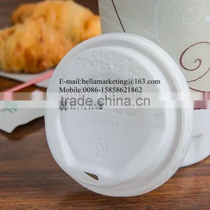 White/Black Plastic PS Paper Cup Lid, The Gourmet Lid Hot Cup Lid thumbnail-3