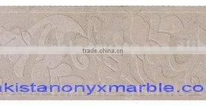 Sahara Beige Carving Boarders, Marble Floor Boarders, Marble Water Jet Marble Border thumbnail-1
