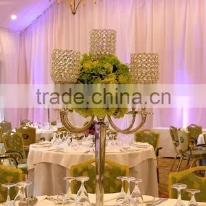 Hot!! Wedding Crystal Candelabra on Sale , Decorative Wedding Table Candelabra Centerpiece, thumbnail-2
