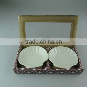 Wholesale Stock Ivory Porcelain Soap Dish Set Shell Shape thumbnail-4