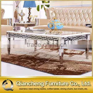 Elegence Marble Top Coffee Table Set thumbnail-4