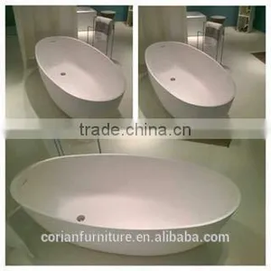 Pure White Artificial Stone Battubs,square Freestanding Bathtub,square Bathtubs thumbnail-1