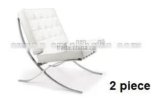 Living Room Furniture Black/white Leather Leisure Lounge Chair (EOE Brand) thumbnail-2