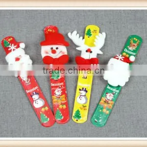 5pcs Santa Claus Slap Bracelet Bangle Christmas Decor Circle Hand Ring Xmas Gift thumbnail-1