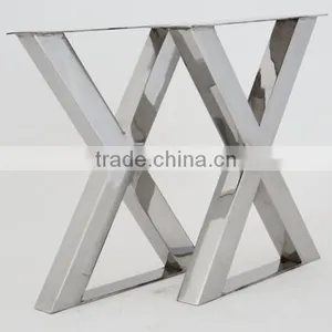 Import Furniture From China X Shape Stainless Steel Table Leg for Industrial Table thumbnail-1
