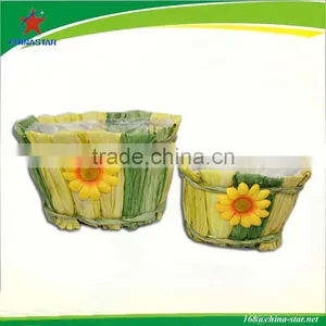 Palm Leaf Basket for Flower thumbnail-1