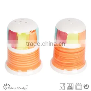 Use In Restaurant & Home Set Of Ceramic Colorful Salt Pepper Shaker thumbnail-3