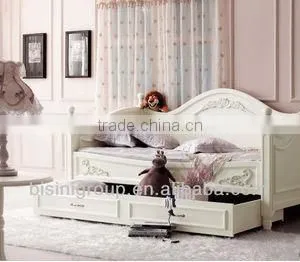 Norwegian Forest Style Royal Black Solid Wood Daybed With Drawers BF11-05143b thumbnail-4