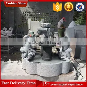 Hom Use Granite Water Fountain With Fish Statue thumbnail-1
