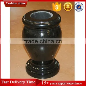 Cheap Shanxi Black Granite Flower Vases For Tombstones thumbnail-1