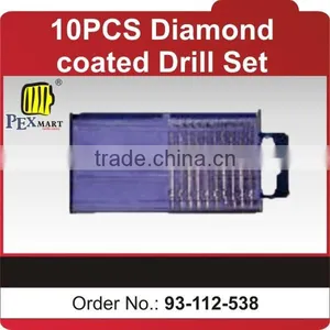 10pcs Diamond Coated Drills Set thumbnail-1