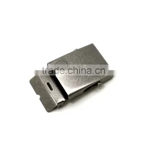 Hot Sale 1-1/2" Metal Stamping Steel Military Buckle for Belt Garment, Antique Nickel Plate With Tip thumbnail-1