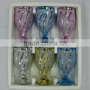 JK041 6pcs Glass Drinking Set With Deco thumbnail-1