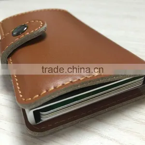 Multi Function Genuine Leather/PU Leather & Aluminum Credit Card Holder Slim Metal RFID Protector Wallet thumbnail-2