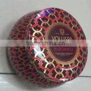 Large Seamless Belly Candle Tin Container thumbnail-1