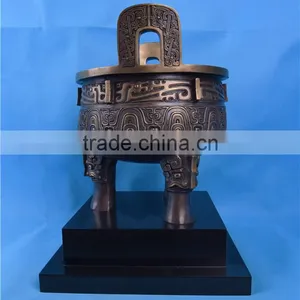 China Style Bronze Tripod Artwork/Chinese Classical Bronze Tripod Sculpture/Bronze Decoration thumbnail-4