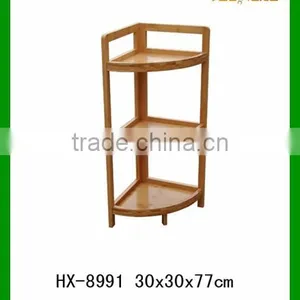 Cheap 3- Tier Bamboo Bathroom Corner Shelf thumbnail-1