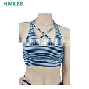 Professional Custom Made Strip Strappy Sports Yoga Bra Sexy thumbnail-1