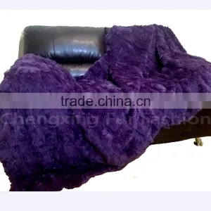 CX-D-11D Style Winter European Genuine Rex Rabbit Fur Bedding Set thumbnail-4