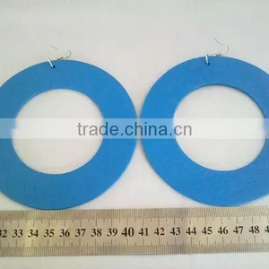 Hot Sale Fluorescent Wood Earrings, New Trendy Glitter Wood Earring, Fashion Color Wood Jewelry thumbnail-1
