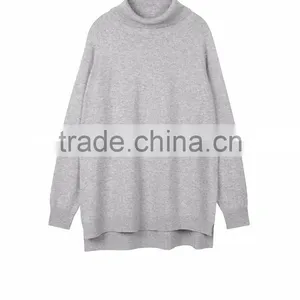 Unique Collar Long Line Cut Fashion Korean Sweaters Knitting Women Sweatshirt thumbnail-3
