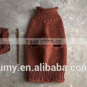 2017 Winter Hand Crochet Knit Dog Sweater thumbnail-2