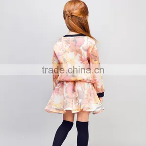 Stock Available! COOL KID ZONE 2016 Fashion Kids Autumn Clothes Girl Dress Suit 4 to 14 Years Old Kids Girl Autumn Dress thumbnail-2