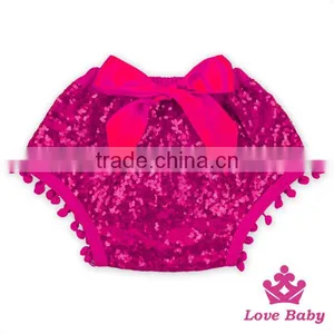 Adorable Baby Bloomers Plain Turquoise Girls Cotton & Sequins Bloomers Stylish Baby Bloomers Wholesale thumbnail-5