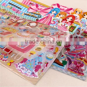 Children Carton Sticker 3D Pop-up Sticker Children Education Toys Crystal With Glitter Sticker Kids DIY Sticker thumbnail-2