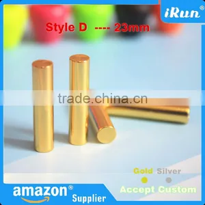 Gold/Silver 23mm Shoelaces Laces Cylindrical Aglets For Mids & Lows Trainers - Metal Aglets Shoe Laces Tips Replacement thumbnail-1