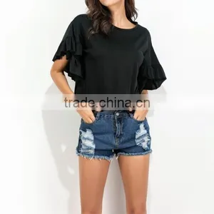 Wholesale New Model Cotton Women Short Sleeve T-Shirts thumbnail-4
