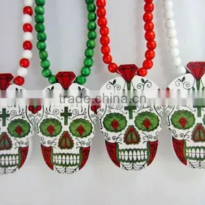 Custom Fashion New High Quality Hip Hop Cartoon Mask Pendant Good Wood Acrylic Necklace thumbnail-1