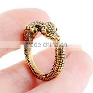 Crocodile Animal Wrap Rings Unique Rings Fine Jewelry Adjustable Rings thumbnail-5
