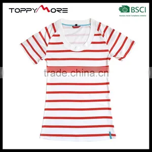 T184-092-1481SG Stripe T Shirt High Quality Custom T-shirt thumbnail-1