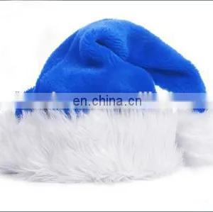 Plush Blue and White Christmas Hat / XMAS Hat,santa Claus Hat Children and Adult thumbnail-1