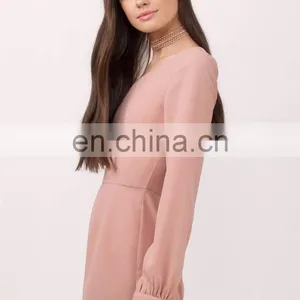High Quality Blush Plain One Shoulder Adult Romper thumbnail-2
