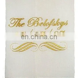 Hemstitched Linen Tea Towel With Embroidery thumbnail-1