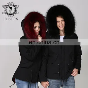 Newest 2016 Winter Fashion Hot Selling Mens Hooded Raccoon Fur Coat Faux thumbnail-1