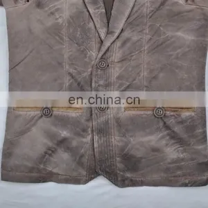 2015 Lastest Fashion Suit Style Slim Fit Leather Jacket thumbnail-5