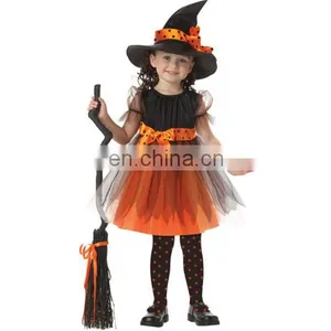Child Halloween Witch Cos Play Costume Dress thumbnail-1