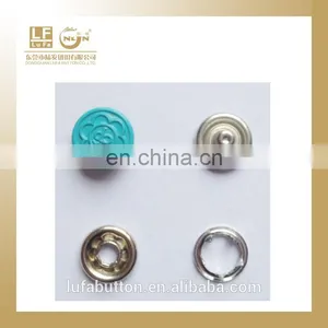 Blue Painted Cap Prong Snap Button With Customer's Design thumbnail-1