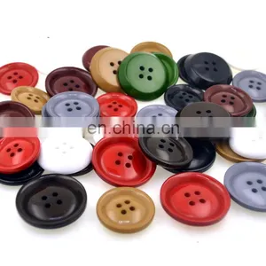 Wholesale Colorful Big Size Four Holes Resin Button for Overcoat Sweater thumbnail-1