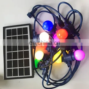 Waterproof Outdoor Christmas Light String, E26 E27 Black Solar Outdoor String Lights thumbnail-6