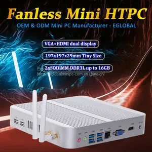 Intel Nuc Core i3 5005u Fanless Mini PC Windows 10 VGA HDMI LAN USB3.0 WIFI Bluetooth Linux Nettop Computer Portable PC thumbnail-1