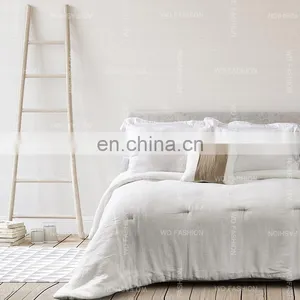 Luxury in Stock Double Layer Organic Cotton Comforter Muslin Ultra Soft Comforter Set Bedding Set With Shams thumbnail-2