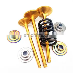 Motor Black Nitride and Chormed Engine Valves for Kawasaki Ninja ZX6 ZX6R ZX10 ZX10R Jet Black Racing All Models and All Years thumbnail-2