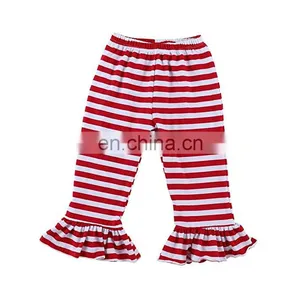Infant/Toddler Girls Long Boutique Icing Ruffle Leggings Stripe Pants Cotton Bottoms Elastic Waist Trousers Age 1T-6Y thumbnail-4