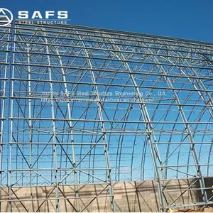Large Span Design Space Frame Steel Structural Arch Roof Design Coal Storage Shed thumbnail-4